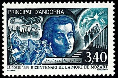 1991 - Andorre français n° 408 - Compositeur - Mozart